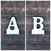 Aufsteller - Buchstaben 2er Set