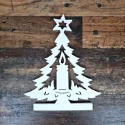 Aufsteller - Weihnachtsbaum mit Kerze