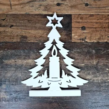 Aufsteller - Weihnachtsbaum mit Kerze