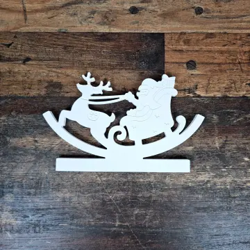 Aufsteller - Weihnachtsmann auf Schlitten (personalisierbar)