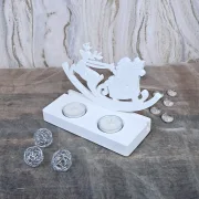 Aufsteller - Weihnachtsmann auf Schlitten (personalisierbar)