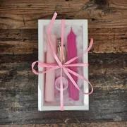 Geschenkset Kerzen und Kerzenhalter