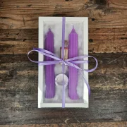 Geschenkset Kerzen und Kerzenhalter
