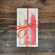 Geschenkset Kerzen und Kerzenhalter