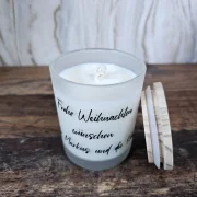Kerzenglas mit Holzdeckel NEU