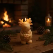 Rentier mit Geschenk