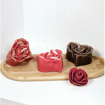 Set Herzrosen Kerzen