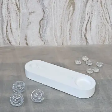 Sockel 5# - Oval für Stabkerze und Teelicht