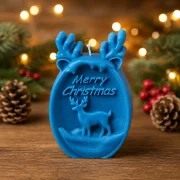 Weihnachtliche Hirschkerze