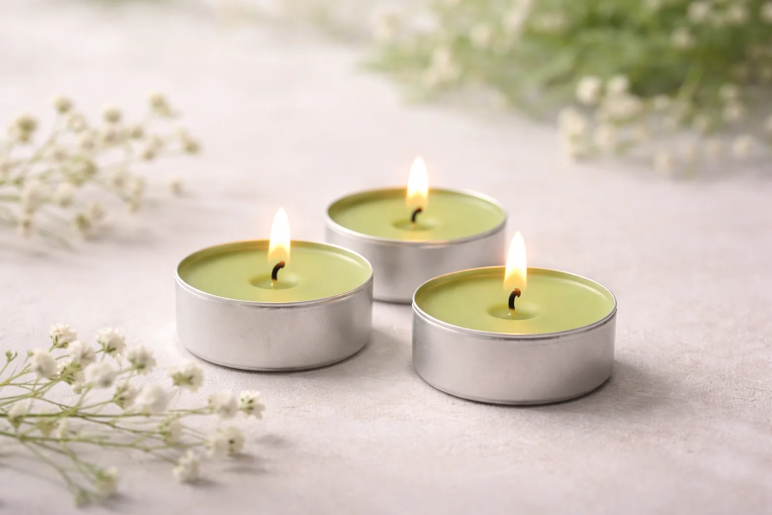 3er Set Teelicht Soja