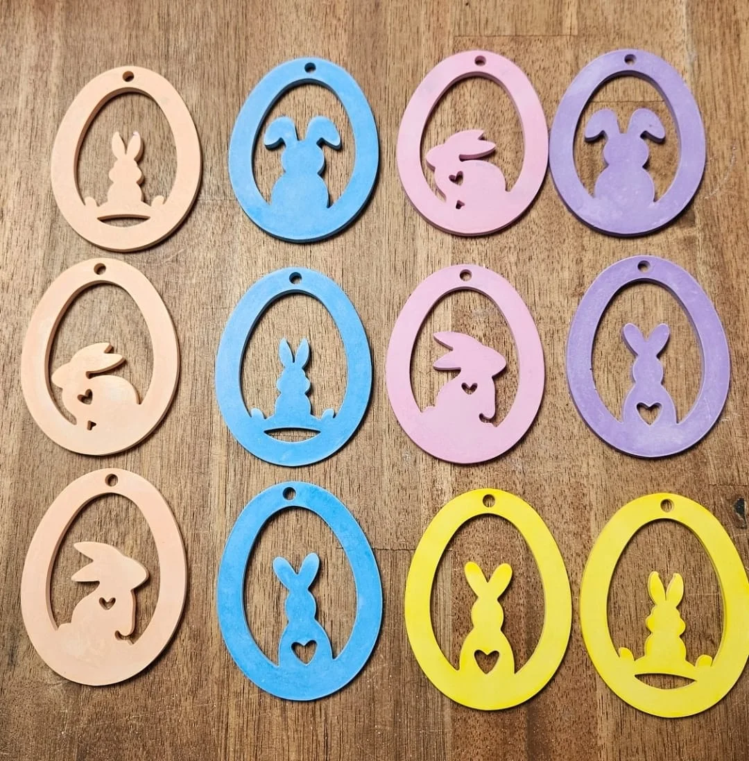 12 Oster Anhänger Hase