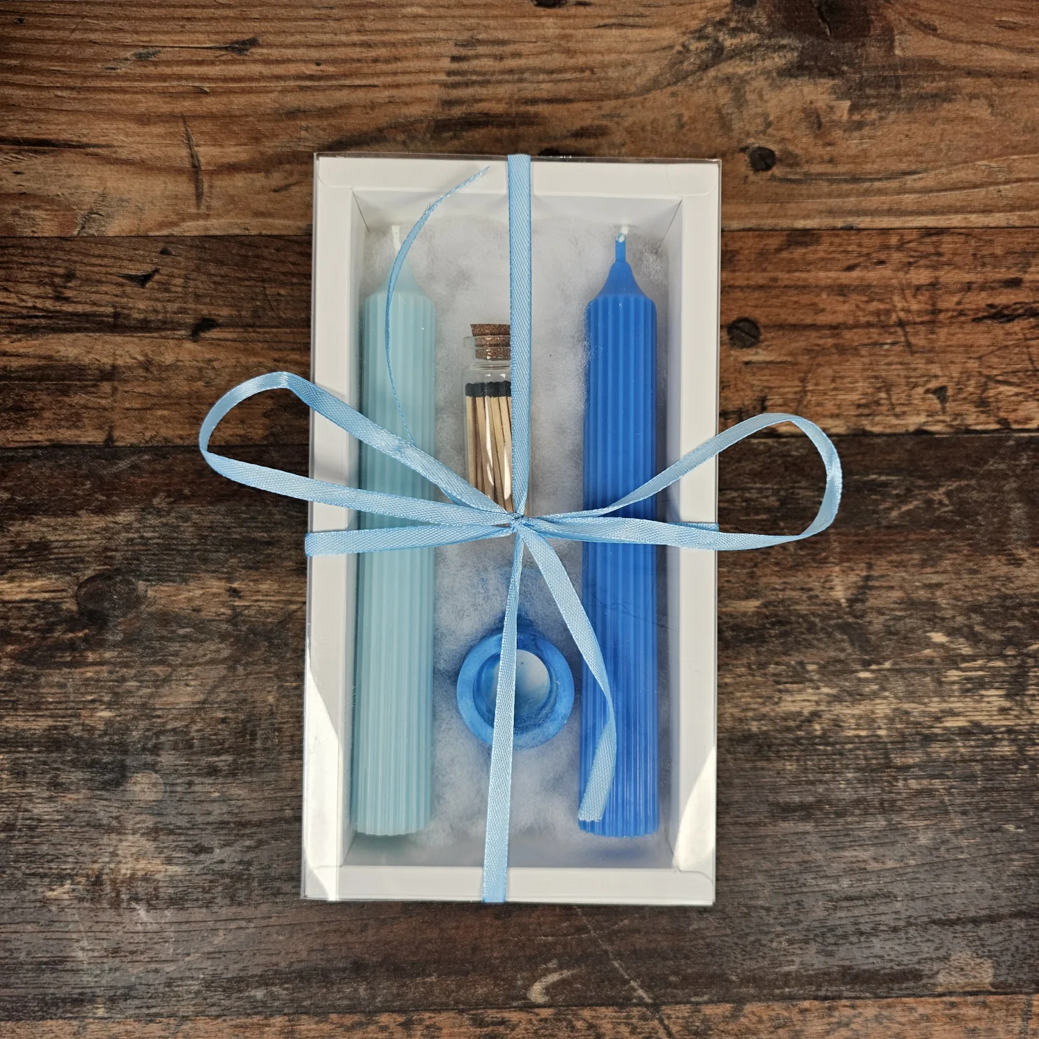 Geschenkset Kerzen und Kerzenhalter