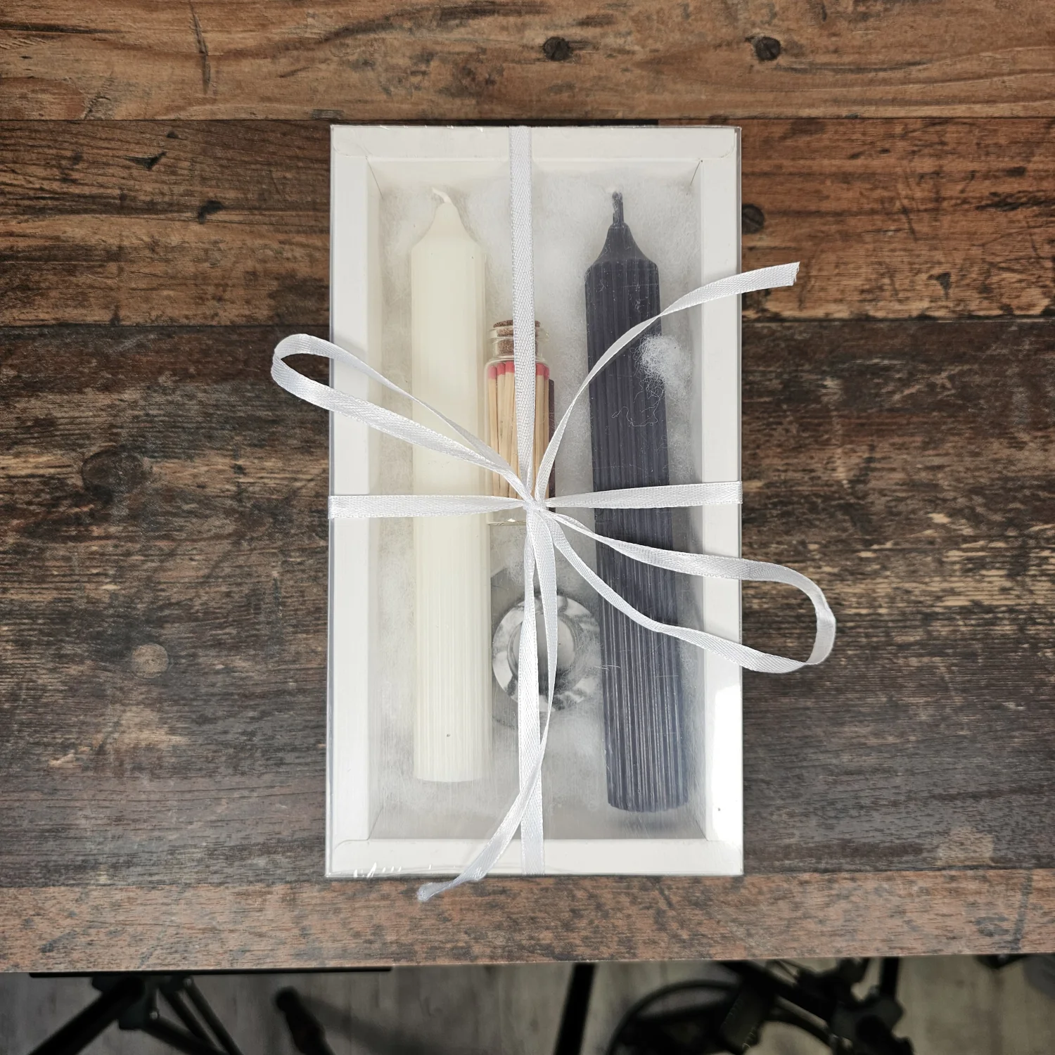 Geschenkset Kerzen und Kerzenhalter