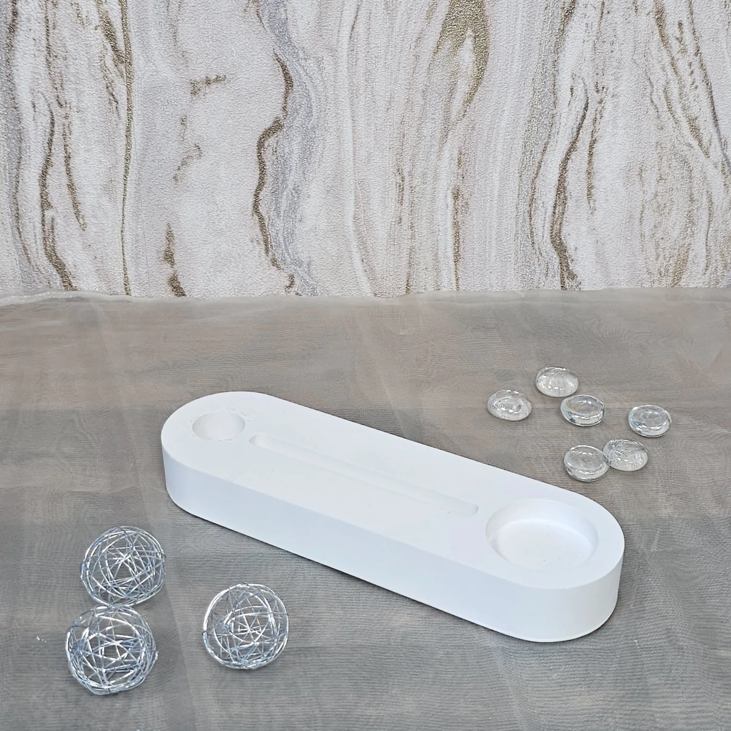 Sockel 5# - Oval für Stabkerze und Teelicht