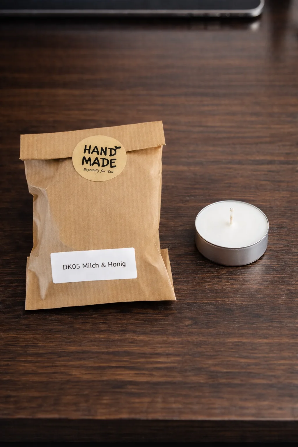 Teelicht Duftprobe aus Sojawachs