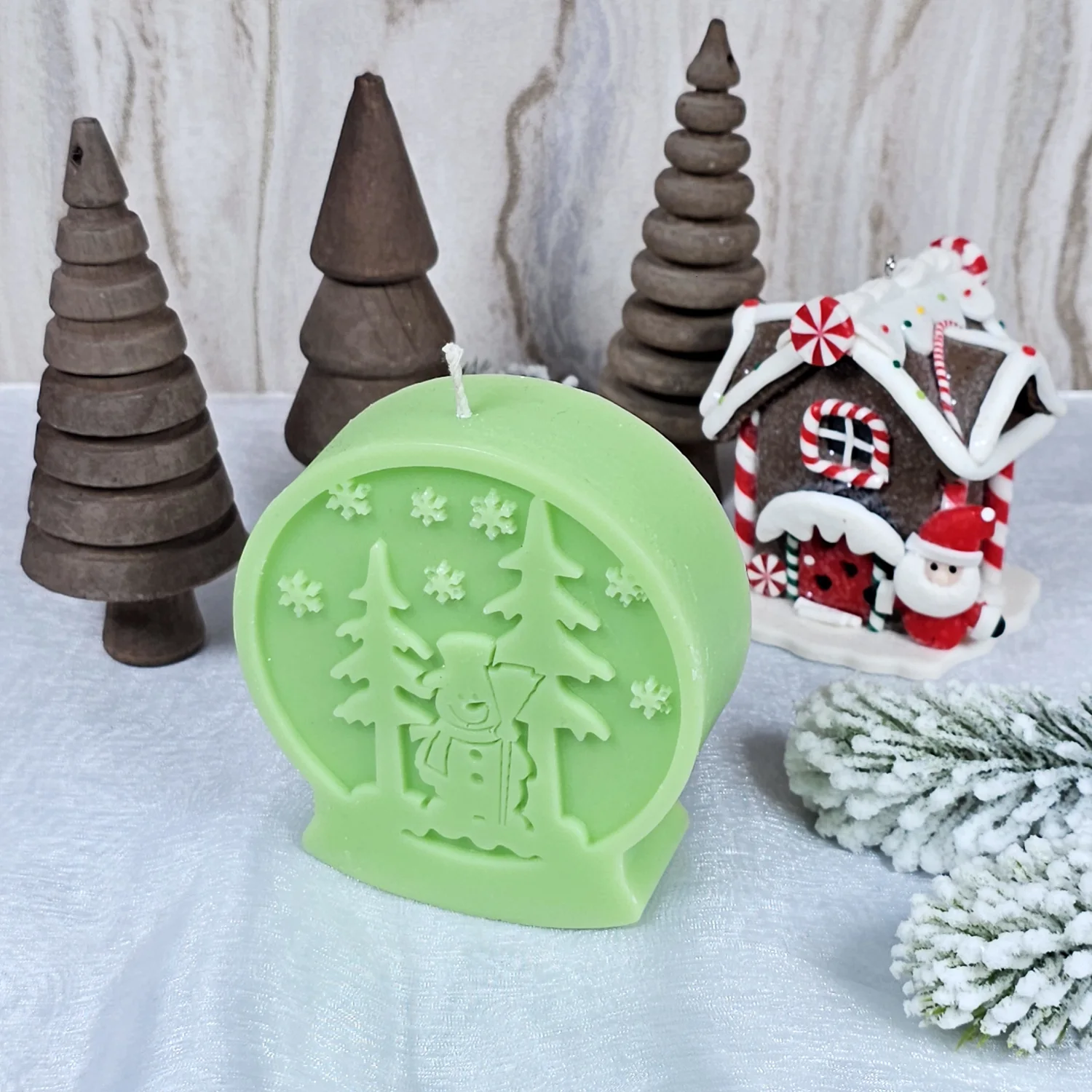 Weihnachtstaler "Schneemann Winterlandschaft"